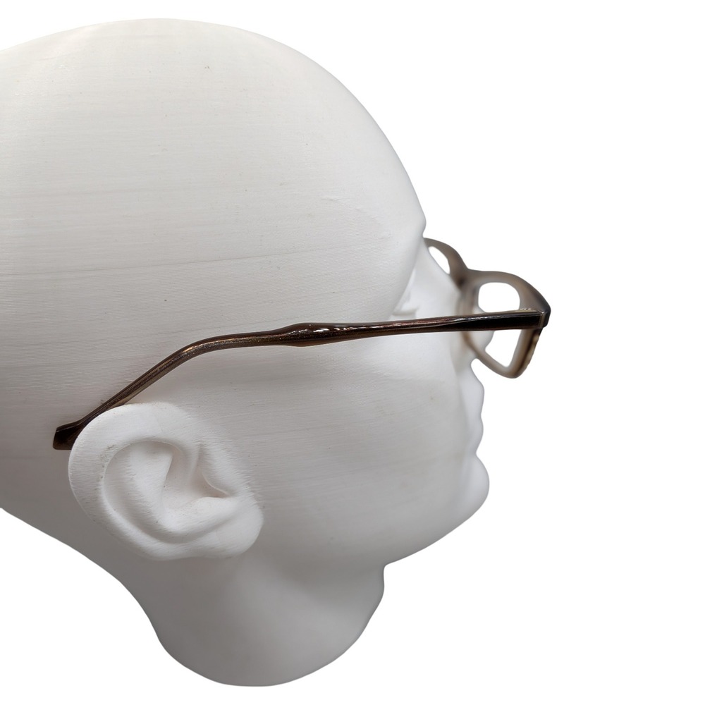 Bevel Eyeglasses Frame Brown Rectangle 3537 Maxwell 52-19 Japan - Picture 3 of 5